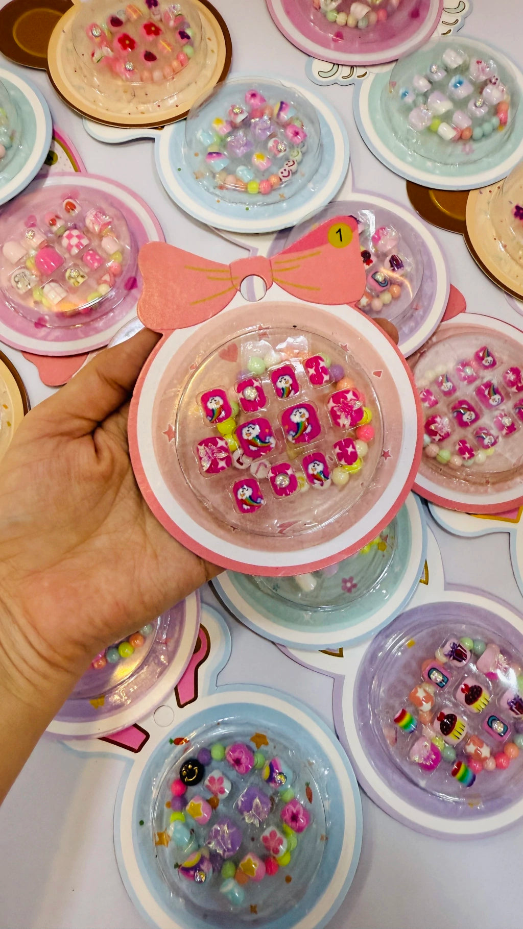 UÑAS POSTIZAS NIÑAS X 12 UND (5)