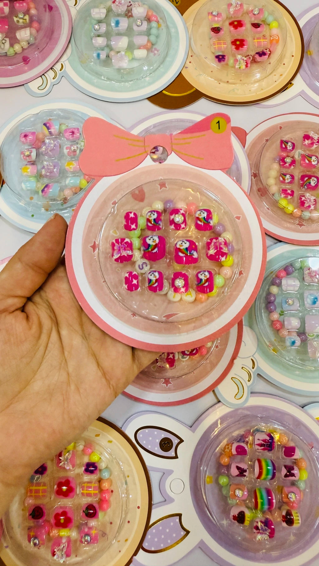 UÑAS POSTIZAS NIÑAS X 12 UND (2)