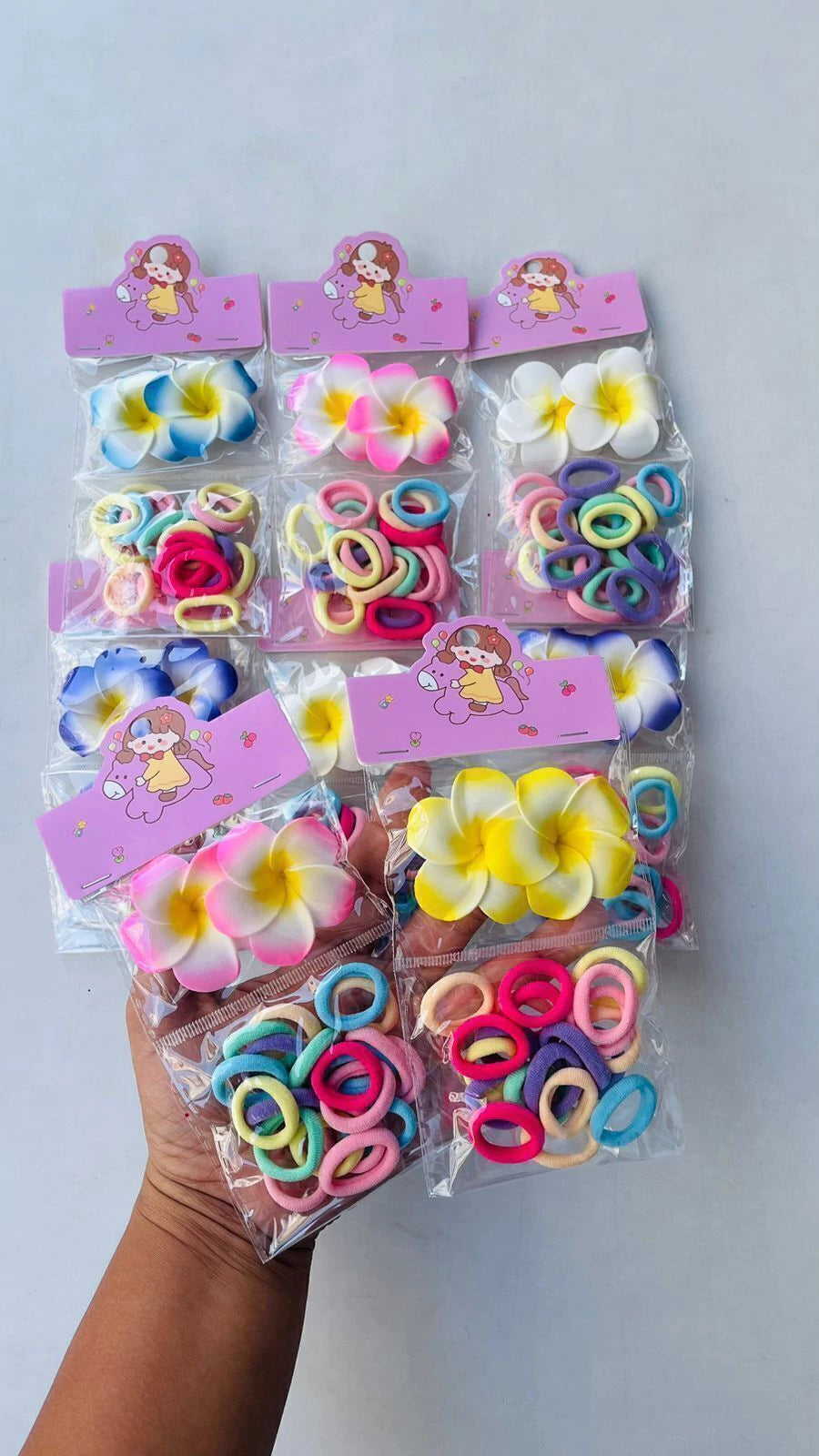SET MOÑA + FLOR HAWAII X 12 UND 7909